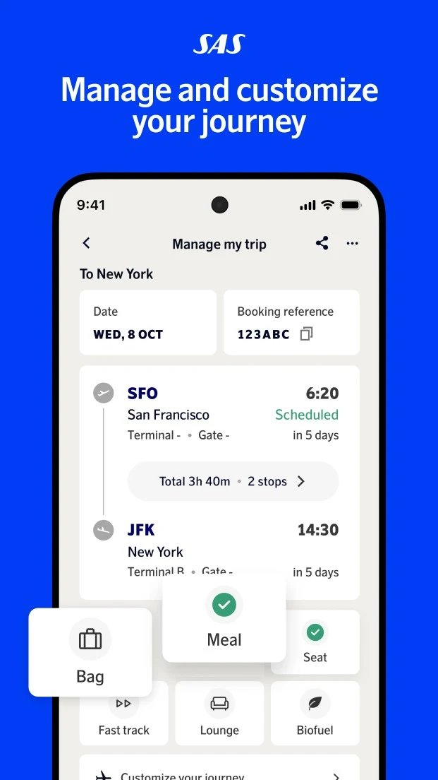 SAS – Scandinavian Airlines screenshot